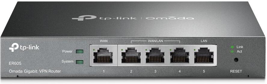 Router TP-Link ER605 SafeStream VPN 1x GWAN + 3x GWAN/LAN + 1x GLAN, USB, Omáda SDN
