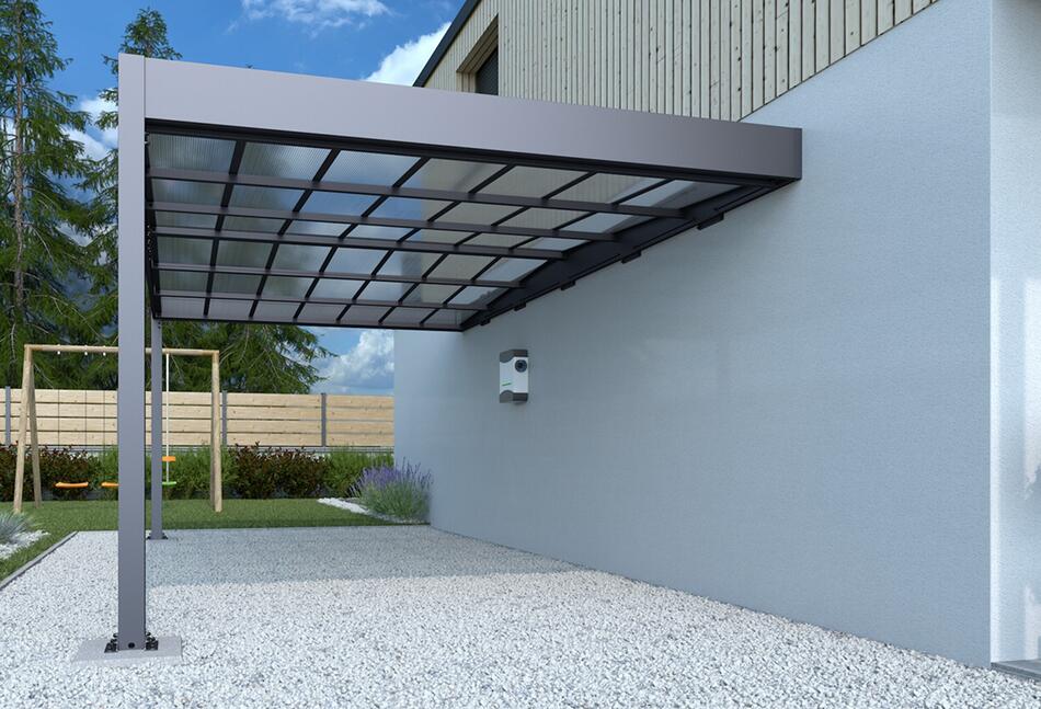 Kovový přístřešek LanitPlast TRIGANO JARDIN LIBECCIO WALL
