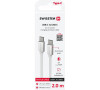 DATOVÝ KABEL SWISSTEN TEXTILE USB-C / USB-C 2,0 M STŘÍBRNÝ