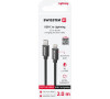 DATOVÝ KABEL SWISSTEN TEXTILE USB-C / LIGHTNING 2,0 M ČERNÝ