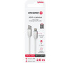 DATOVÝ KABEL SWISSTEN TEXTILE USB-C / LIGHTNING 2,0 M STŘÍBRNÝ