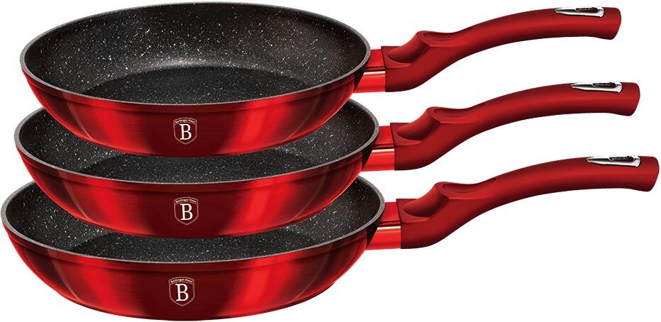 Pánev BERLINGERHAUS Burgundy Metallic Line BH-1288, 3 ks