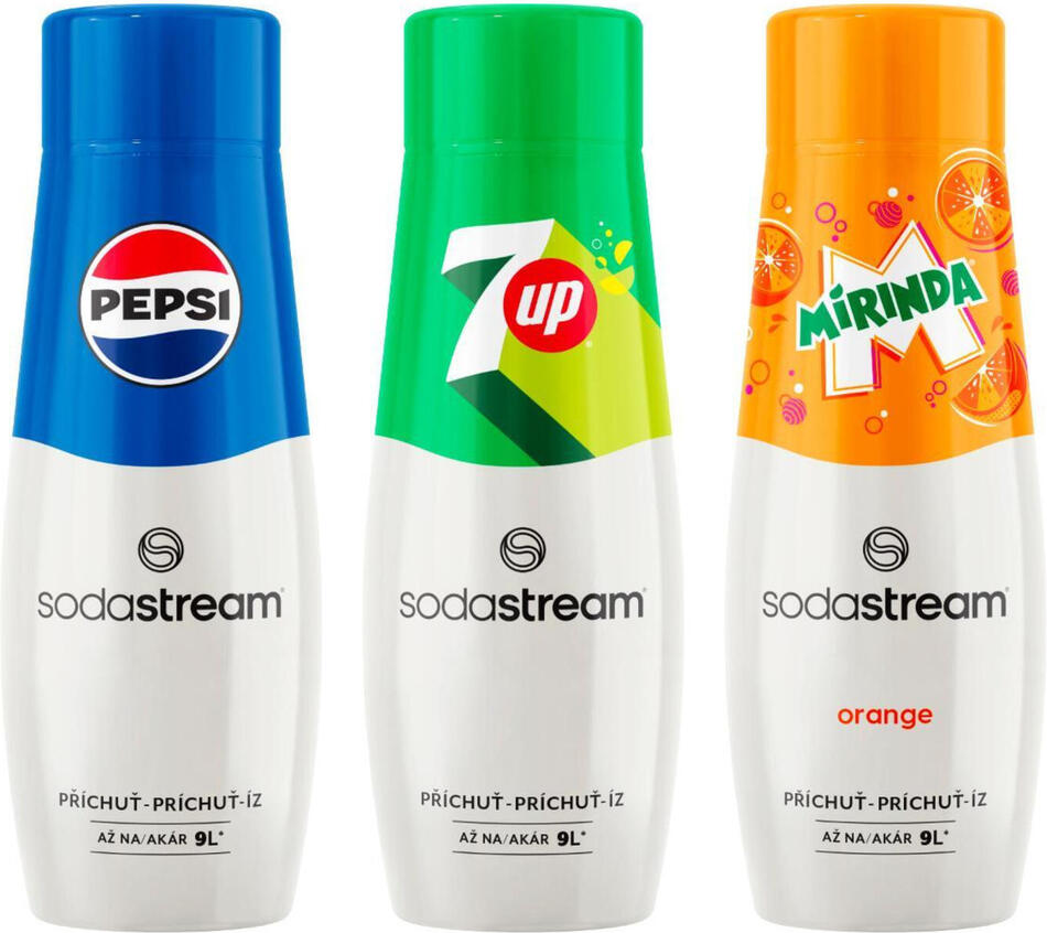 SET Sirup SodaStream PEPSI 440 ml + 7UP 440 ml + MIRINDA 440 ml