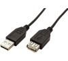 Kabel USB OEM 2.0 A-A 30 cm prodlužovací, černý
