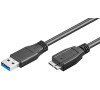 Kabel SuperSpeed USB3.0 A(M) - microUSB3.0 B(M), 5m, černý