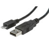 Kabel USBA(M) - microUSB B(M), 5pinů 0,8 m, černý