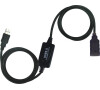 Prodlužovací adaptér OEM USB 2.0 10m, aktivní, černý