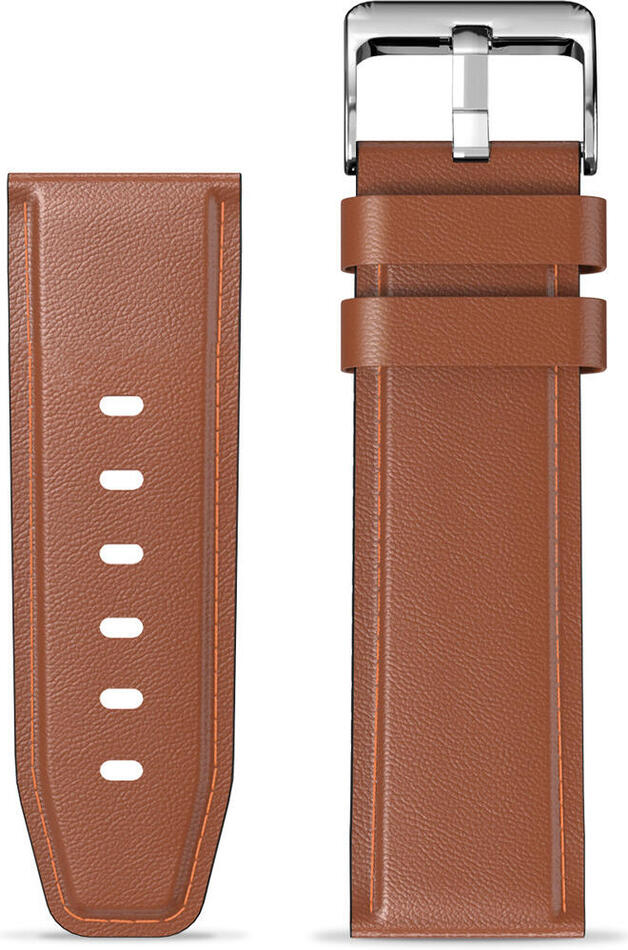 Řemínek ze syntetické kůže ALIGATOR 22mm, hnědý