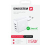 SWISSTEN SÍŤOVÝ ADAPTÉR 3x USB 3A 15W BÍLÝ