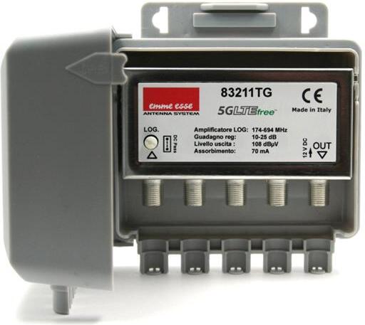 Anténní předzesilovač EMME ESSE 83211TG na stožár 5G +25dB