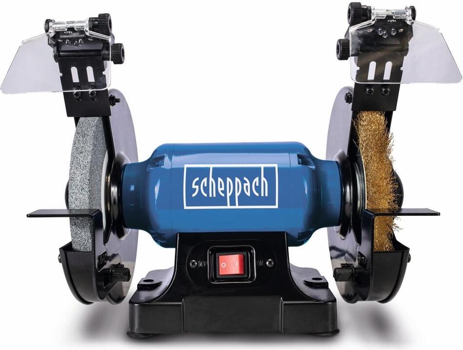 Dvoukotoučová bruska Scheppach SM 200 LB, kotouč/kartáč