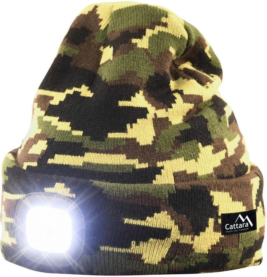 Čepice s čelovkou CATTARA 14020 Army nabíjecí