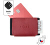 Kožená peněženka FIXED Smile Tiny Wallet se smart trackerem FIXED Smile PRO, červená