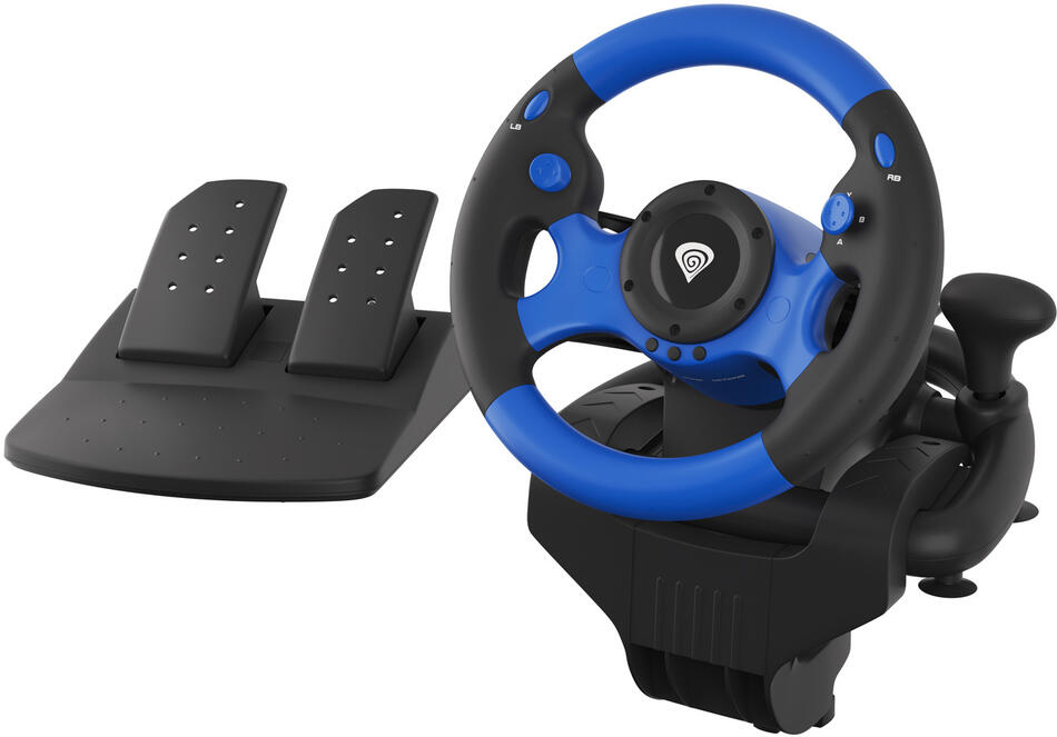 GENESIS Seaborg 350 Herní volant, multiplatformní pro PC, PS4, PS3, Xbox One, Switch, 180° (NGK-1566)