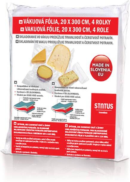 STATUS vakuovací folie PREMIUM 20 × 300 cm, 4 role 176201