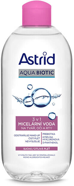 Micelární voda 3v1 pro suchou a citlivou pleť Soft Skin 400 ml Astrid