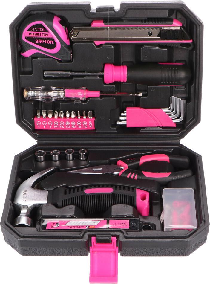 Sada nářadí Sixtol HOME PINK 66