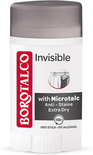 Tuhý deodorant Invisible 40 ml Borotalco