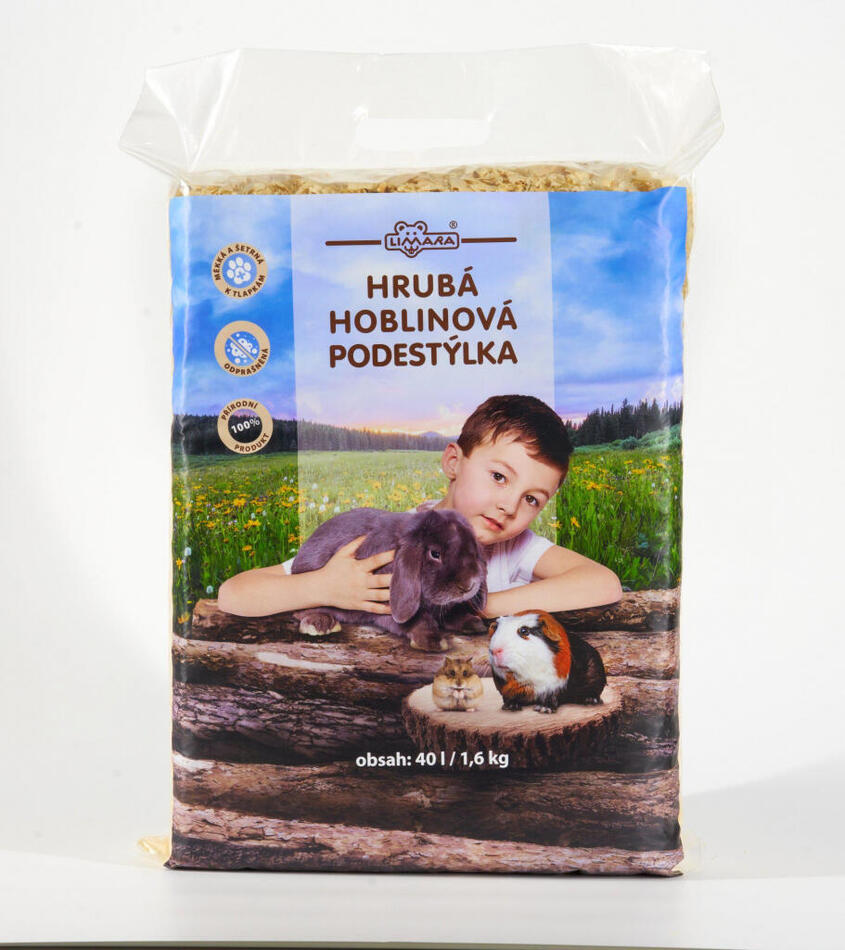 LIMARA hrubá hoblinová podestýlka, 40l/1,6Kg