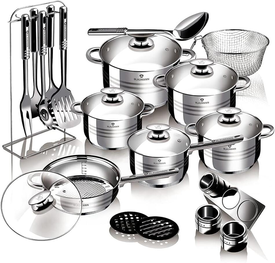 BLAUMANN Sada nádobí nerez 27 ks Jumbo Gourmet Line BL-3134