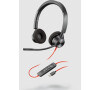 Plantronics poly Blackwire 3320. MS. USB-C / Stereo / USB-C / Drát / MS / Černá (214013-01)
