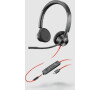 Plantronics poly Blackwire 3325. USB-C / Stereo / USB-C / Drát / MS / Černá (213939-01)
