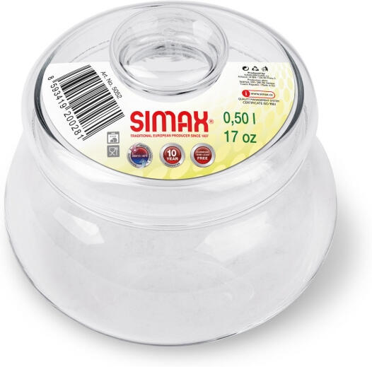 Cukřenka s víčkem skleněná SIMAX 0,5 l