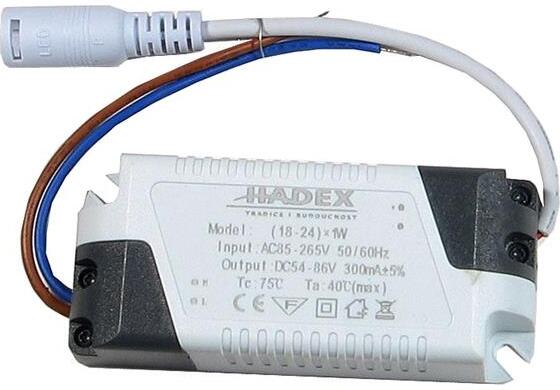 Zdroj pro LED 18-24W, 54-86V/300mA G076B HADEX