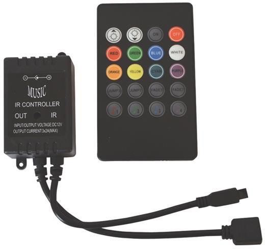 Ovladač pro LED pásek RGB IR + zvukový TIPA