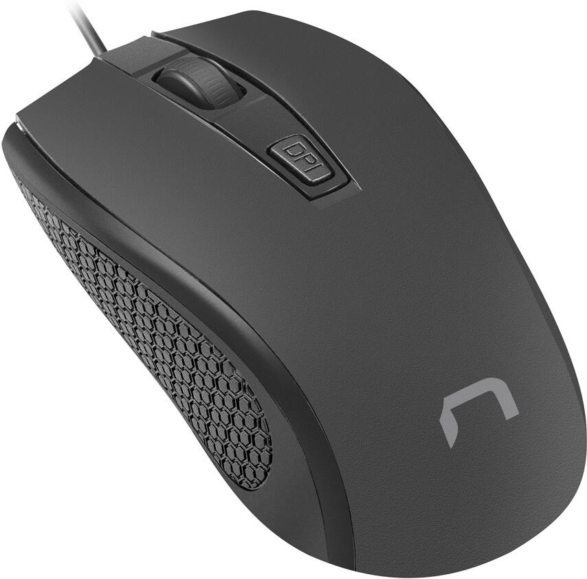 NATEC optická myš HOOPOE 2/1600 DPI/Kancelářská/Optická/1 600 DPI/Drátová USB/Černá (NMY-1798)