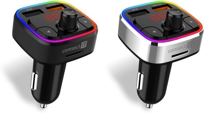 CONNECT IT CarRGB Bluetooth transmitter, 2xUSB+MicroSD, černá (CCC-9090-BK)