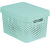 Úložný box INFINITY 17l s víkem mint puntíky CURVER