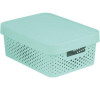 Úložný box INFINITY 11l s víkem mint puntíky CURVER