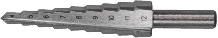 Stupňovitý kuželový vrták 4-12 mm, HSS - TC416001 Tactix