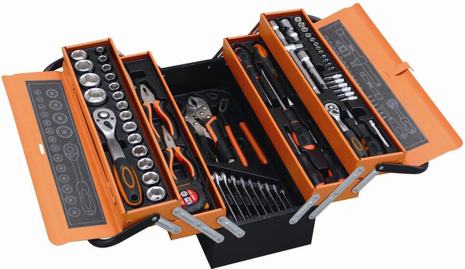 Sada nářadí v base s Gola sadou 1/2" a 1/4", 85 ks - AH128502 AHProfi