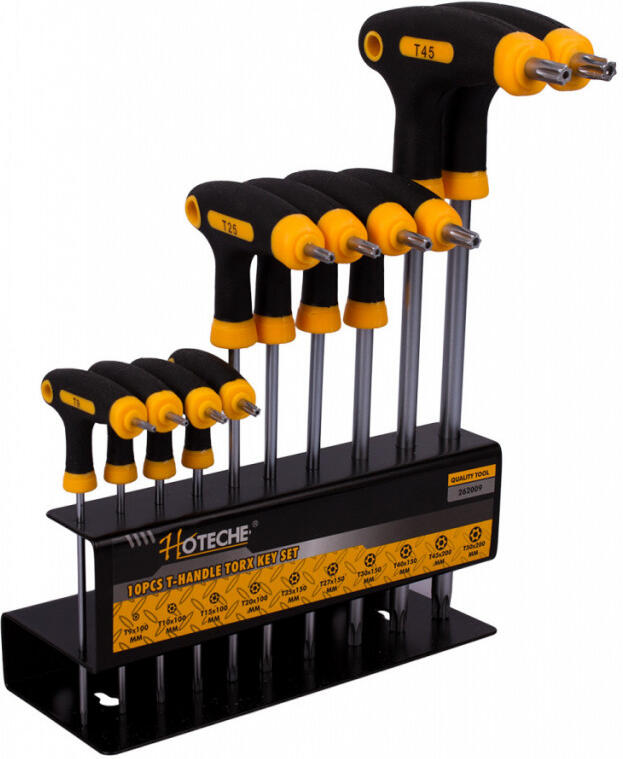 Sada T TORX šroubováků s otvorem Hoteche HT262009 (10 ks)