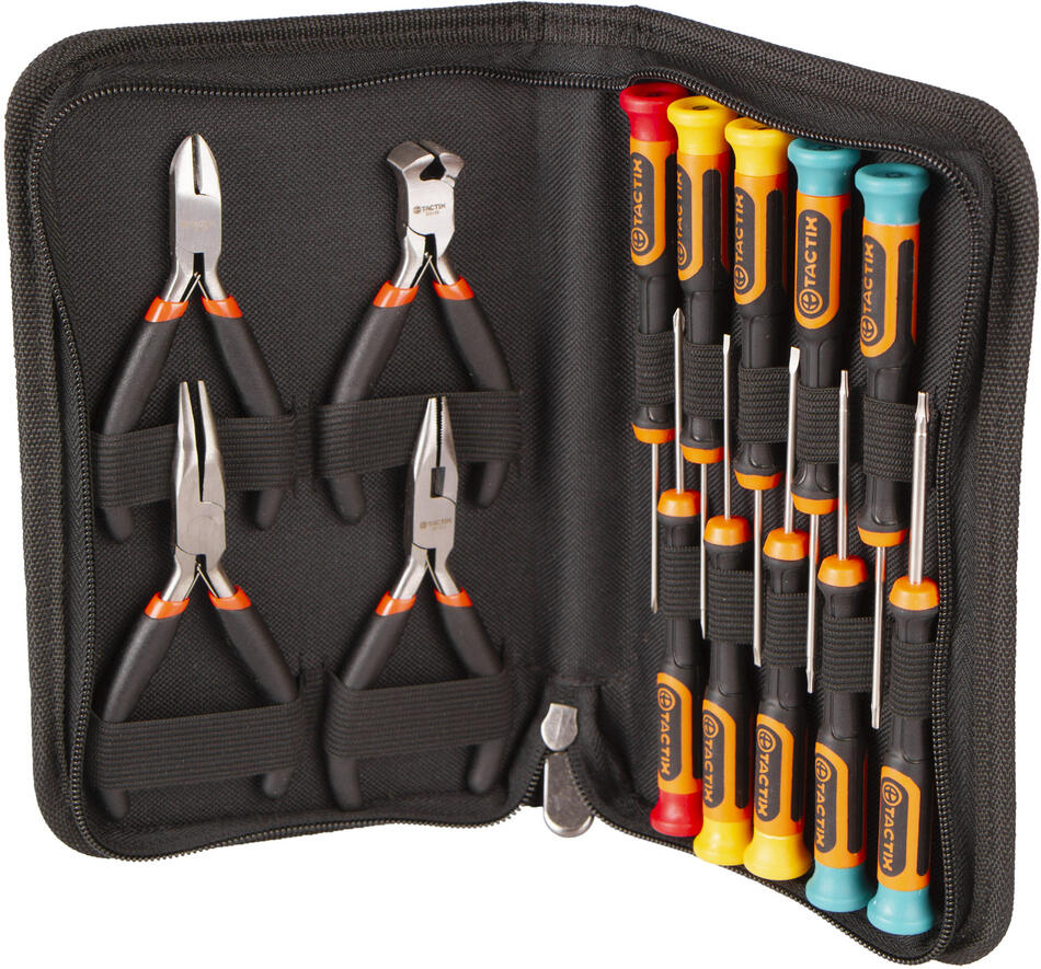 Hodinářské šroubováky a mini kleště, 14 ks - TC545714 Tactix