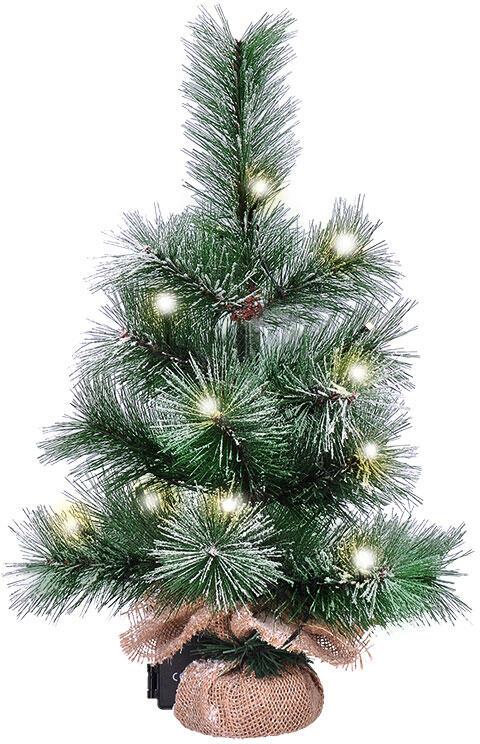 Solight vánoční stromek 45cm, 15LED, 3x AA, IP44 časovač