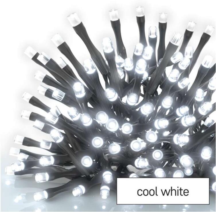 Emos standard LED spojovací vánoční řetěz – rampouchy, 2,5 m, venkovní, studená bílá (D1CC01)