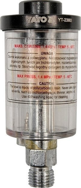 Filtr vzduchu 1/4", max 1,4MPa Yato
