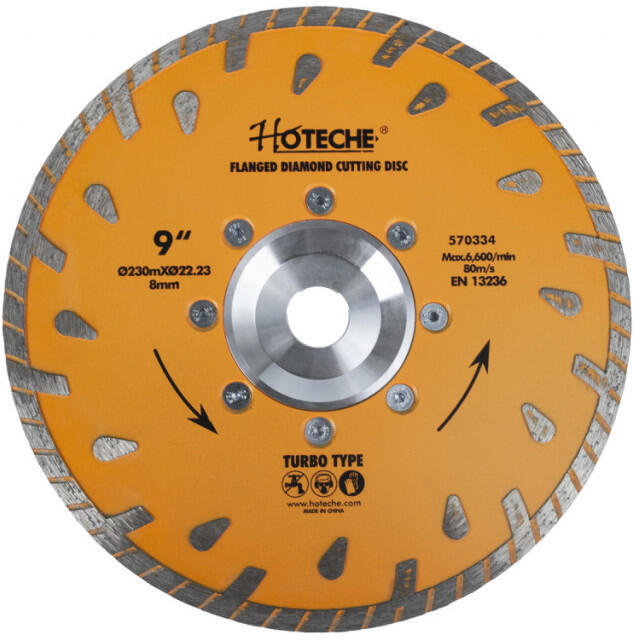 Diamantový řezný kotouč Hoteche HT570334 230 mm, TURBO