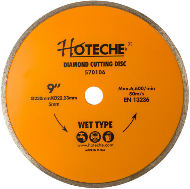 Diamantový řezný kotouč Hoteche HT570106 230 mm, WET TYPE