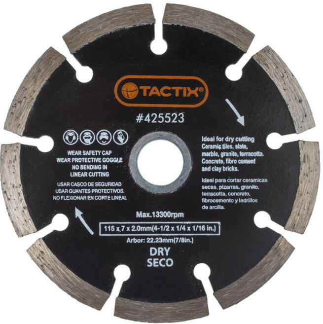 Diamantový řezný kotouč, DRY, 115 mm - TC425523 Tactix