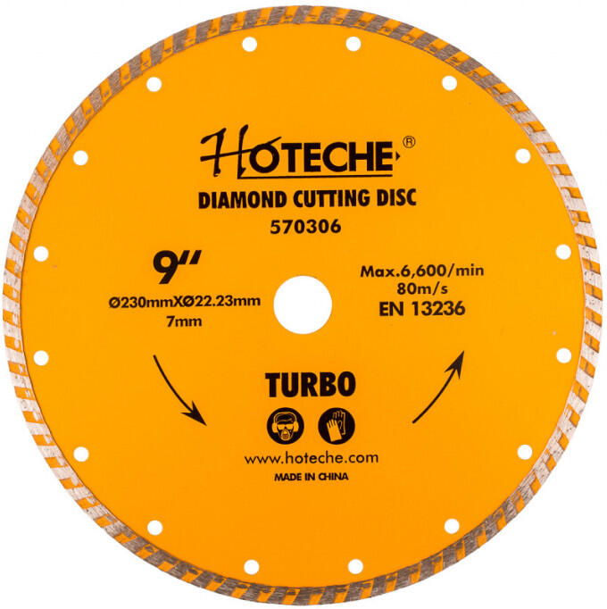 Diamantový řezný kotouč Hoteche HT570306 230 mm, TURBO