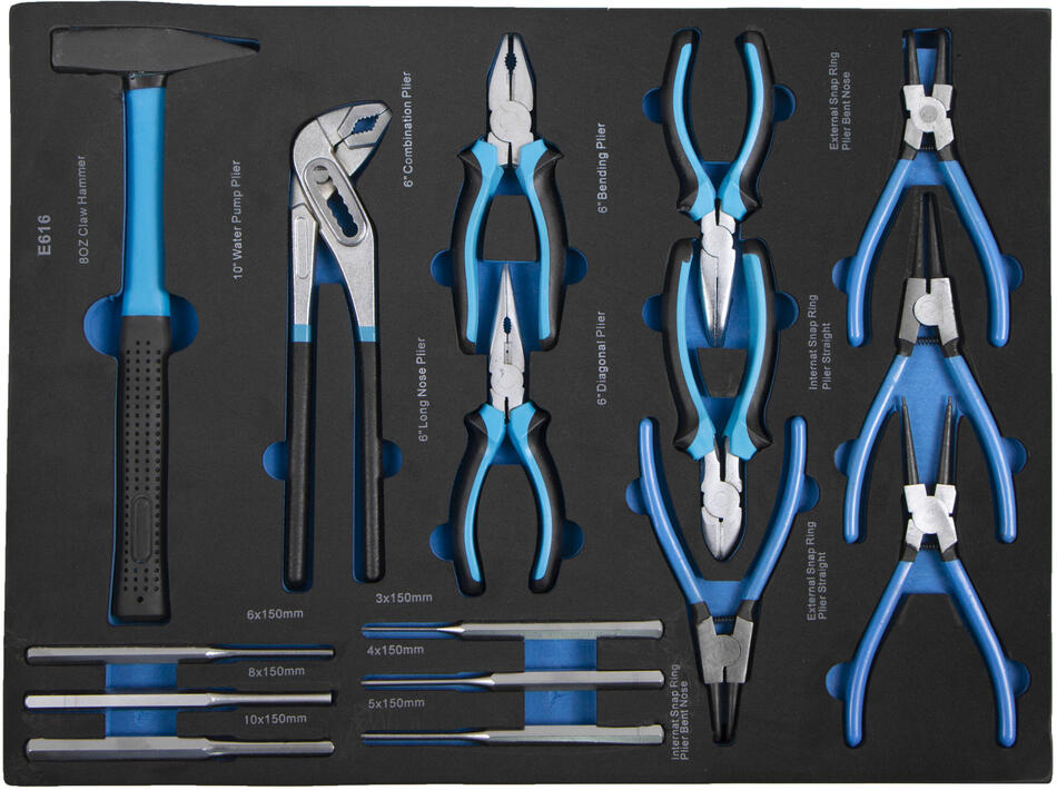 Sada nářadí ve výplni do dílenských vozíků, 16 dílů - VV016SN01 AHProfi