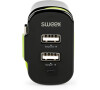 Nabíječka 3-Výstupy 3 A 2x USB / USB-C Černá/Zelená