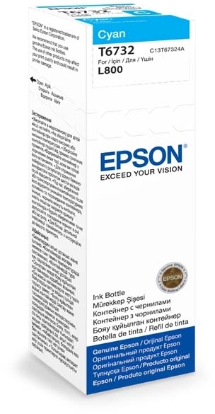 Inkoustová náplň Epson T6732, 70ml originální - modrý