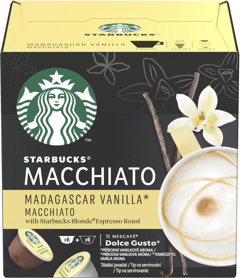 Kávové kapsle STARBUCKS® by Nescafé Dolce Gusto Latte Macchiato Vanilla, 12ks