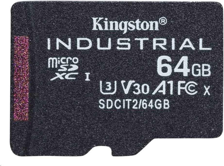 Kingston Industrial/micro SDHC/64GB/UHS-I U3 / Class 10 (SDCIT2/64GBSP)