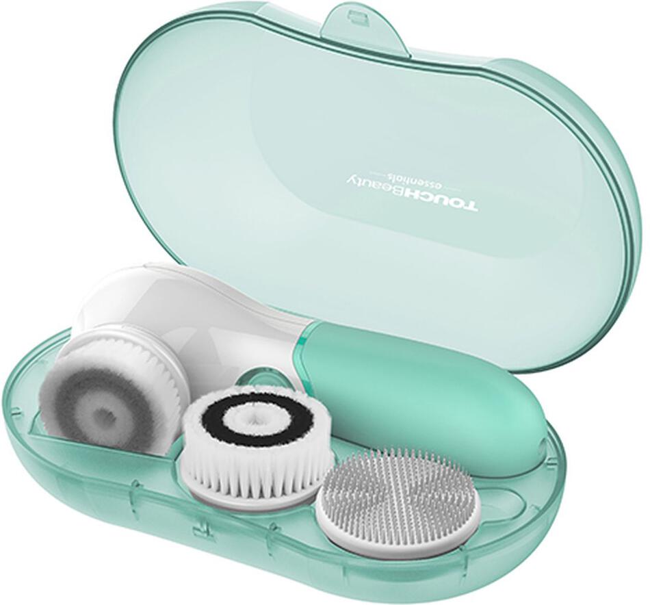 Čistící kartáč na pleť 3v1 zelený - TOUCHBeauty 14838